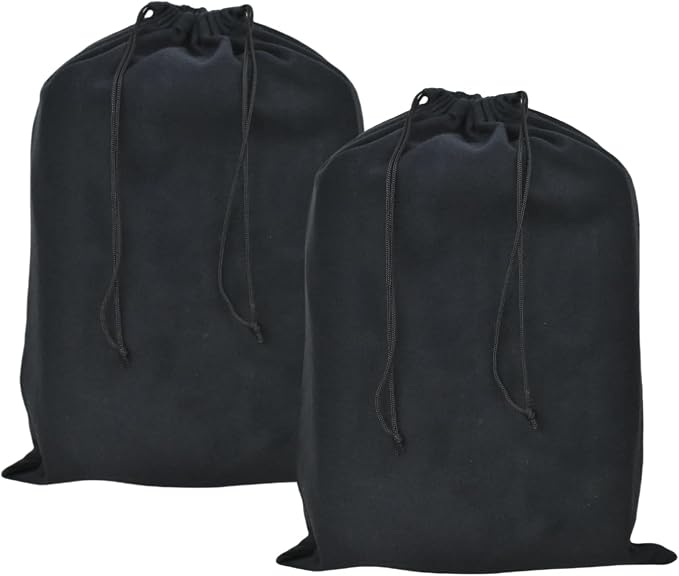 GONGKANGYUAN 2 Pack Shoe Bags for Travel Flannel Single Shoe Pouch with Drawstring for Men Women Travel Protecting Storing Shoes
