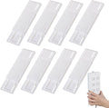 Power Strip Holder Self Adhesive, 8 PCS Power Strip Wall Mount Adhesive Punch-Free Socket Holder Desktop Socket Fixer Wall Mounted Cable Management for Kitchen Home Office, Easy to Install (White)