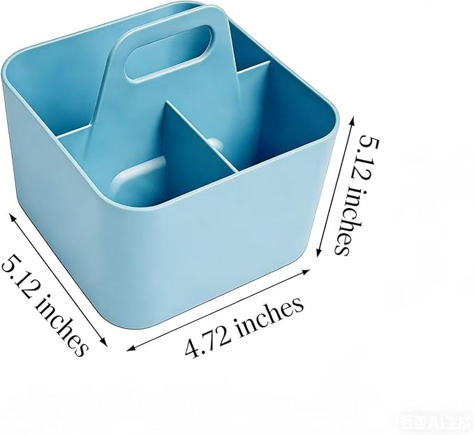 Stackable Portable Handheld Organiser,Multi-Purpose Desktop Divider Organiser Basket For Crafts Or School Supplies Desk,Office,Stationery Pencil Holder,Dorm Room (Small Size-Blue)