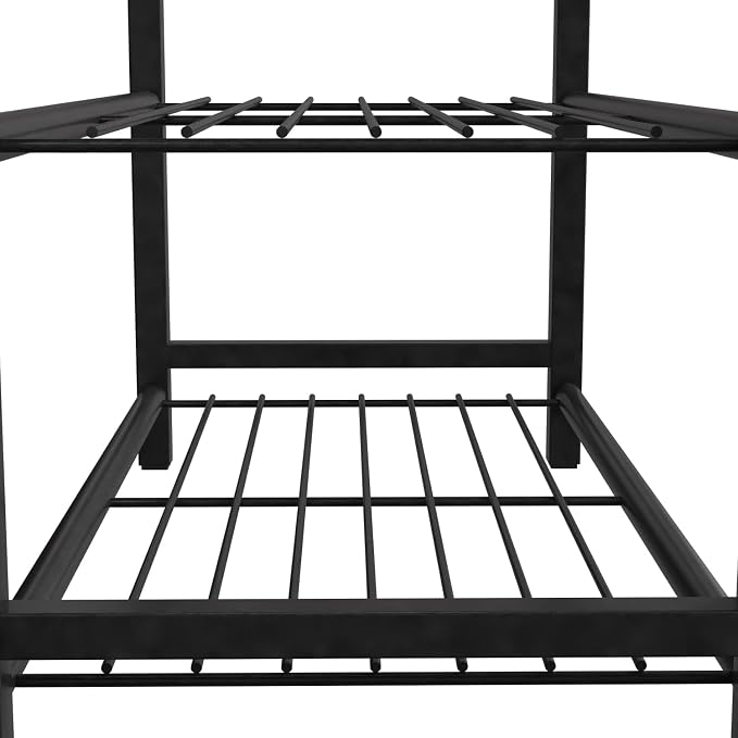 Yusong Shoe Rack Organizer, 6 Tier Industrial Shoe Storage Shelf, Narrow Sturdy Metal Shoe Shelves for Closet Entryway, Rustic Brown