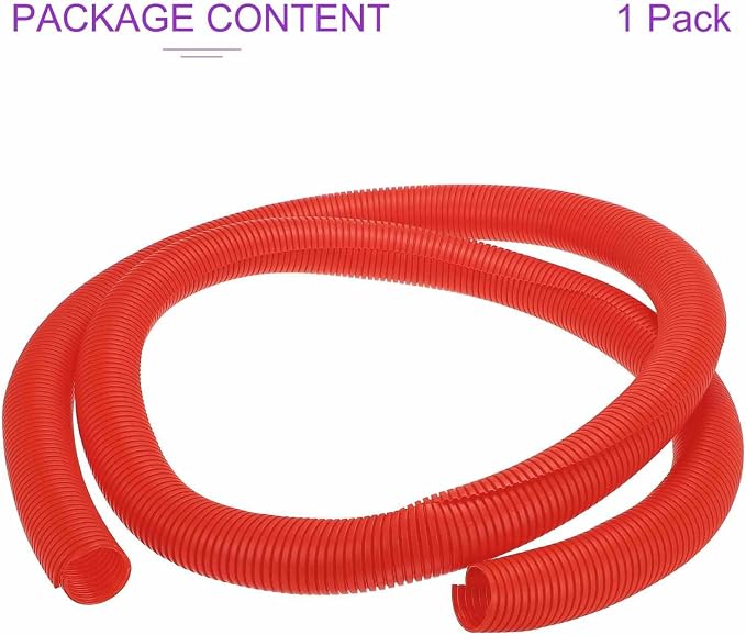 DMiotech 10ft Wire Loom Split Tubing 2 Inch(50.8mm) ID, Cord Protectors from Pet Flexible Conduit Cable Management for Office Home Garden, Red