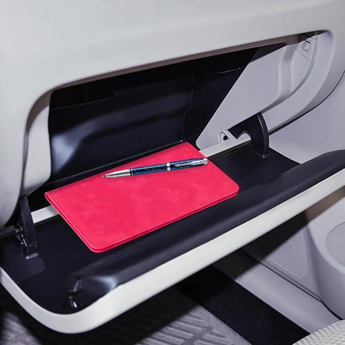 CoBak Car Registration and Insurance Holder | Vehicle Glove Box Organizer, Auto Truck Compartment Document Case with Magnetic Closure for Insurance & Driver License