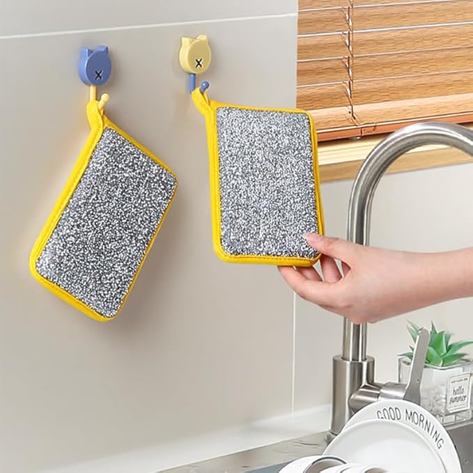 10PCS Multipurpose Dishwashing Rags, 2024 New Double Sided Sponge Kitchen Dishcloth, Multi-Purpose Absorbent Sponge Dishwashing Rags for Washing Dishes Cleaning Kitchen(3.54 * 5.31inch)