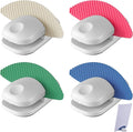 Faccito 4 Pcs Paper Holder Stand for Typing Non-Slip Mat Desktop Folder Document Holder with Anti-Slip Pads Portable Copy Stand Desktop Clamp for A4 Paper Office Reading (White,Blue,Red,Green)