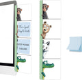 Computer Monitor Memo Board, Monitor Side Note Board, Sticky Note Holder, Acrylic Desk Organizer with 100Pcs Notes for Office Worker Men Women, Home Desktop and Office Desk, Gifts for Animal Lovers
