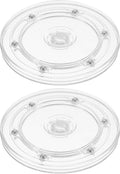 uxcell 2Pcs Acrylic Lazy Susan Turntable, 5.5 Inch Clear Turntable Organizer Ball Bearing 360 Degree Rotating Tray for Spice Rack Table Cake Kitchen Pantry Decorating Bathrooms