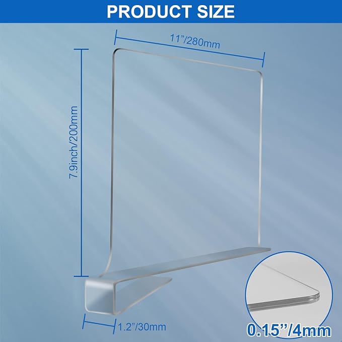 Acrylic Shelf Dividers for Closet Organization 8PCS Closet Shelf Divider Closet Dividers for Shelves Shelf Organizer for Closet Shelf Organizer for Wood Closet Separator Clear