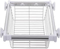 Pull-Out Clothes Storage Basket,Stainless Steel Stackable Shelf Baskets Organizer,Stackable Storage Bins,Adjusted Width for Bedroom Office Bathroom,White-26.37-28.34in