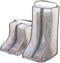 Rikyo 2 Set Shoe Storage,Portable Short Boots & Tall Boots Storage | Gray Edge Protector Bag, Shoe Dust Bags & Sleeves for Travel,Clear Boots Cover, Shoes Packing Organizers for Adult Sneakers