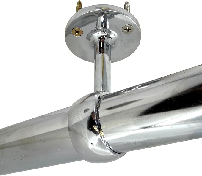 Desunia Die-Cast Mid Hanger for Chrome Round Closet Rod | 2 Pack