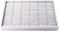 Oirlv Leather Ring Display Tray White | Holds Rings Securely, Elegant Presentation for Large Collections