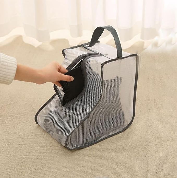 Portable 2 Pack Boots Storage, Short Boots Storage/Protector Bag | Grey Portable waterproof storage bags are used for travel storage,under the bed,wardrobe,shoe cabinet and other home storage