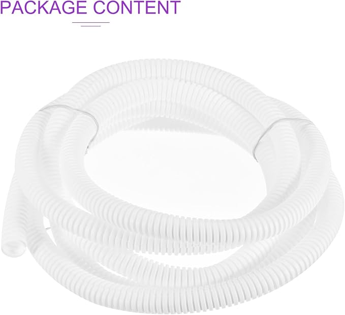 DMiotech 10ft Wire Loom Split Tubing 1/2 Inch(12.7 Mm) ID, Cord Protectors from Pet Flexible Conduit Cable Management for Office, Home, Garden, White