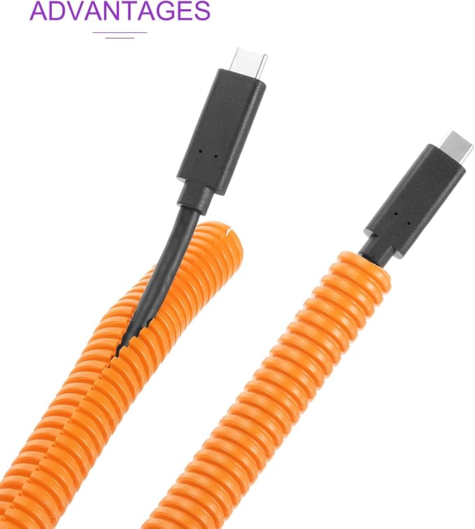 DMiotech 50ft Wire Loom Split Tubing 1 1/2 Inch(38 Mm) ID, Cord Protectors from Pet Flexible Conduit Cable Management for Office, Home, Garden, Orange