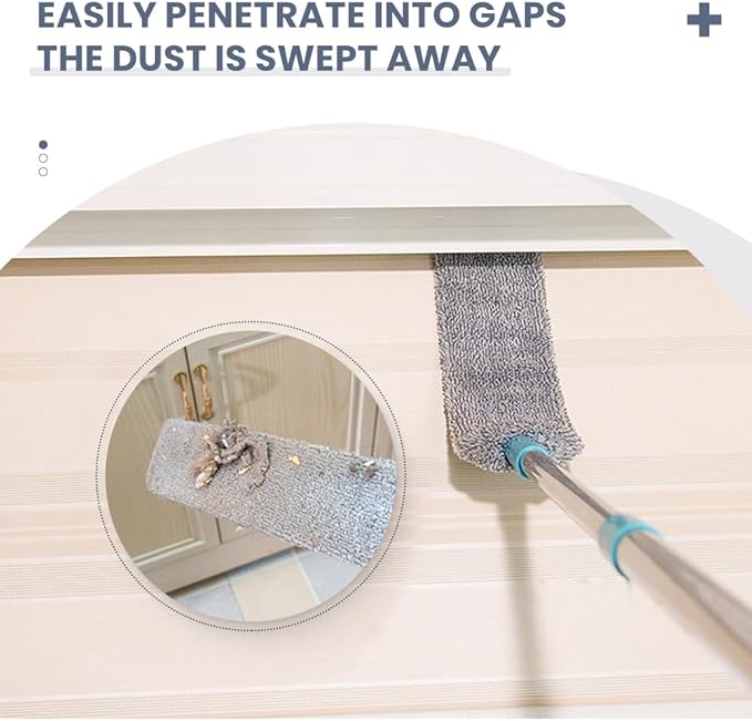 2026 New Retractable Gap Dust Cleaner, Upgraded Extendable Microfiber Duster with Bendable & Removable Head, Washable Dusting Brush for Home, Kitchen, Car & Hard-to-Reach Areas (2)