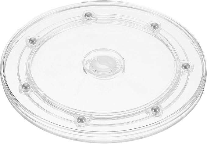 uxcell Acrylic Lazy Susan Turntable, 6.5 Inch Clear Turntable Organizer Ball Bearing 360 Degree Rotating Tray for Spice Rack Table Cake Kitchen Pantry Decorating Bathrooms