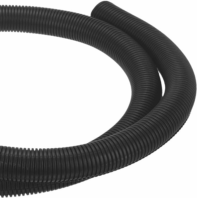 DMiotech 6.6ft Wire Loom Split Tubing 1 1/2 Inch(38.1mm) ID, Cord Protectors from Pet Flexible Conduit Cable Management for Office Home Garden, Black