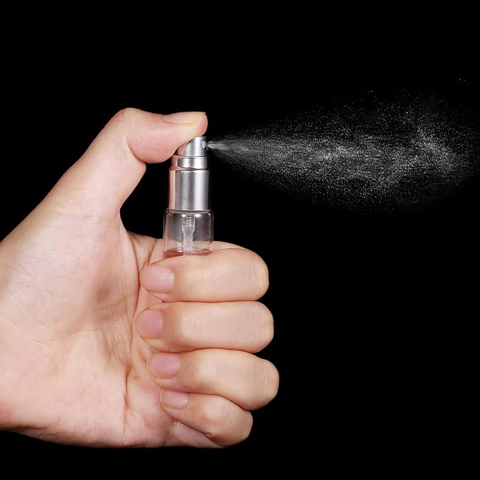 20 Pack Set 10ML Protable Refill Bulk Atomizer Spray Travel Perfume Bottle Hydrating Empty Bottle (Gold Caps)