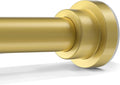 Shower Curtain Rod 31-76 Inch,7/8"Diameter Adjustable Spring Tension Curtain Rods No Drill,Warm Gold Shower Tension Rod for Bathroom,Room Divider,Window,Anti-Rust Non-Slip 1-Pack