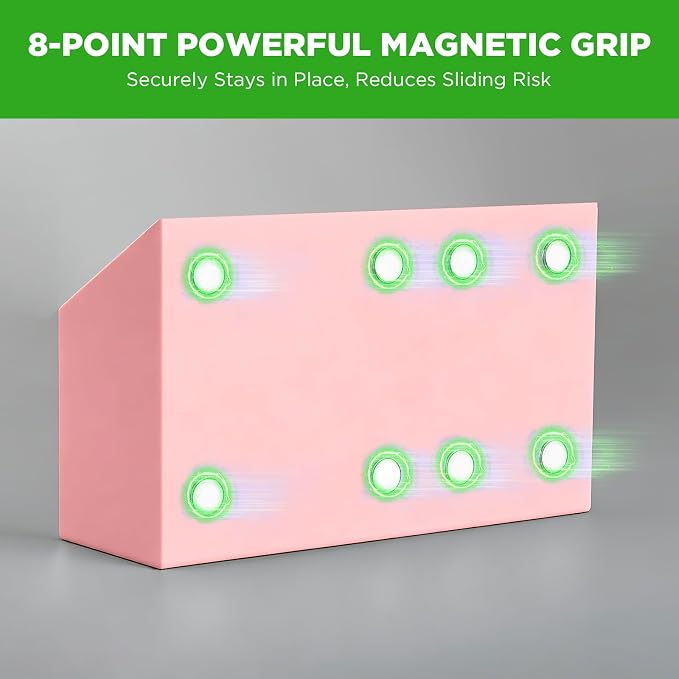 Magnetic Dry Erase Marker Holder for Whiteboard, Acrylic Magnet Pen Holder for Refrigerator Fridge, Marker Holder for Classroom Teacher, Pencil Cup,Office Accessories, Locker Organizer(Pink)