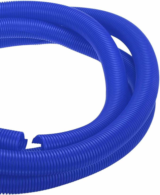 DMiotech 20ft Wire Loom Split Tubing 1 1/2 Inch(38.1mm) ID, Cord Protectors from Pet Flexible Conduit Cable Management for Office Home Garden, Blue