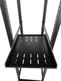 Keyboard mount-1U Sliding Shelf 19in Mount Keyboard Shelf Tray 4 Post Rack Mount Adjustable Depth 31.5 to 42inch for 19" Server Network Rack&Cabinet (Rack drawer-650)