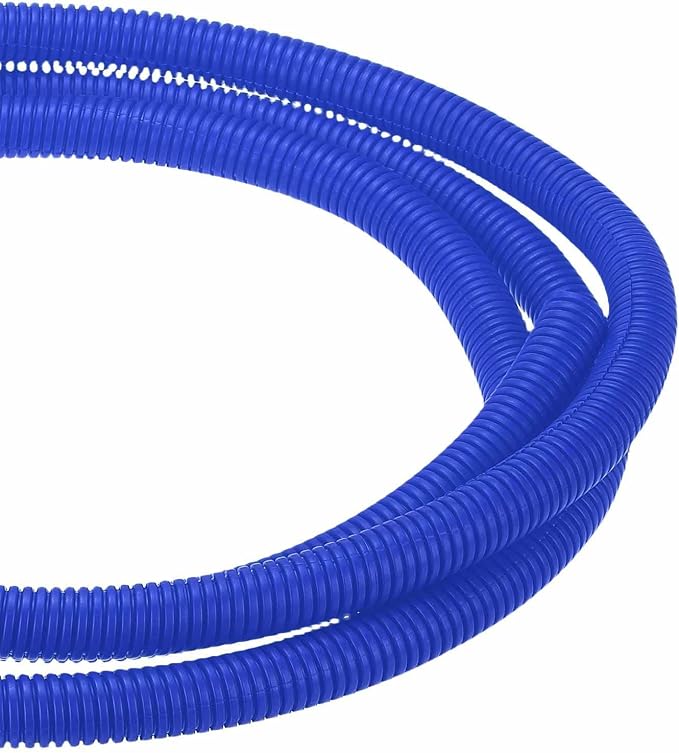 DMiotech 10ft Wire Loom Split Tubing 5/8 Inch(15.9mm) ID, Cord Protectors from Pet Flexible Conduit Cable Management for Office Home Garden, Blue