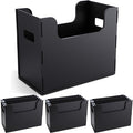 3 Pcs Portable Desktop File, Side Handles, Filing Organizer, Hanging File Folders, Letter Size for Schools Office Home (Black)