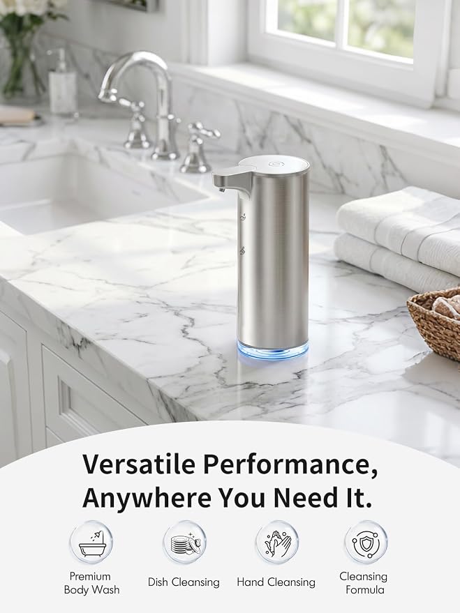 Automatic Soap Dispenser Touchless Foaming: Stainless Steel Free Touch