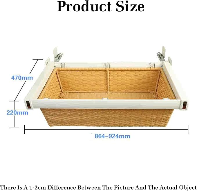 Pull Out Cabinet Storage Basket,Wardrobe Storage Organiser,Stackable Detachable Baskets Closet Storage Box,for Kitchen Office Wardrobes Cupboard Storage(Brown 1)