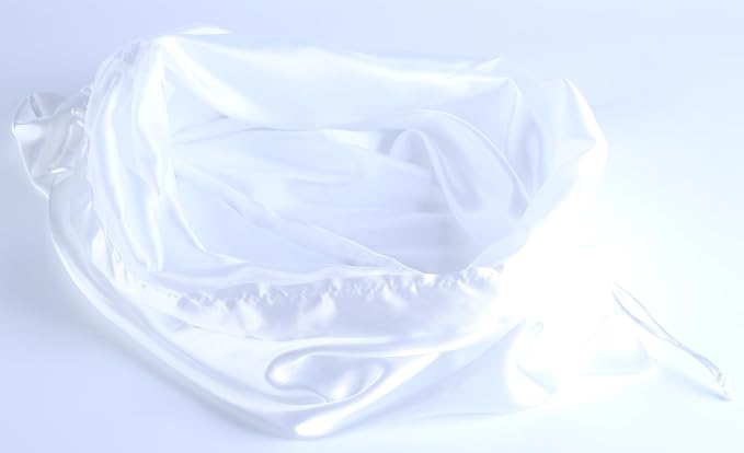 SANSAM Extra Large Drawstring Satin Silk Dust Bag,3pcs White 18''x20'' Dust Cover Storage Bags for Purses, Handbags, Travel Storage Pouch for Shoes, Boots