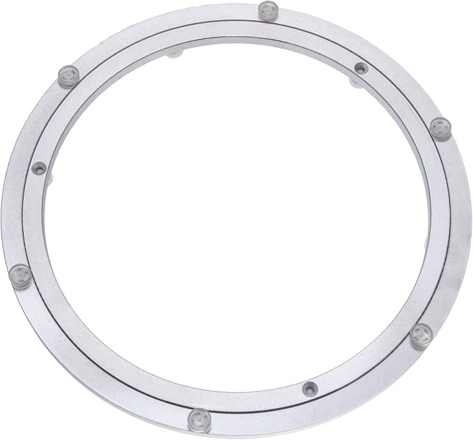 Aluminum Heavy Duty Lazy Susan Rotating Turntable Bearing Swivel Plate Hardware for Dining-Table (12 inch)
