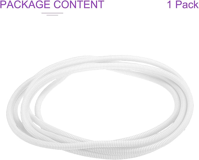 DMiotech 20ft Wire Loom Split Tubing 3/8 Inch(9.5mm) ID, Cord Protectors from Pet Flexible Conduit Cable Management for Office Home Garden, White