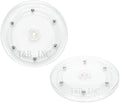 TamBee 2 Pack 6 Inch Lazy Susan Turntable Organizer, 360° Rotation White Acrylic for Spice Rack, Cake, TV, Laptop, Crafts, Kitchen, Cabinet, Pantry Decorating