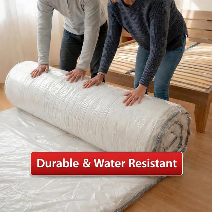 Hefty Shrink-Pak Mattress Bags for Moving – Twin/Twin XL Size | Heavy Duty & Water Resistant Vacuum Compression Mattress Bag, Storage Protection Mattress Cover for Moving