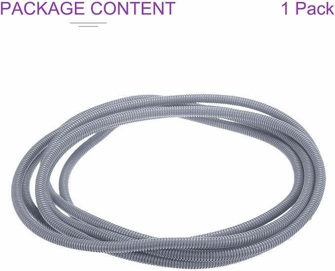 DMiotech 10ft Wire Loom Split Tubing 3/8 Inch(9.5mm) ID, Cord Protectors from Pet Flexible Conduit Cable Management for Office Home Garden, Gray