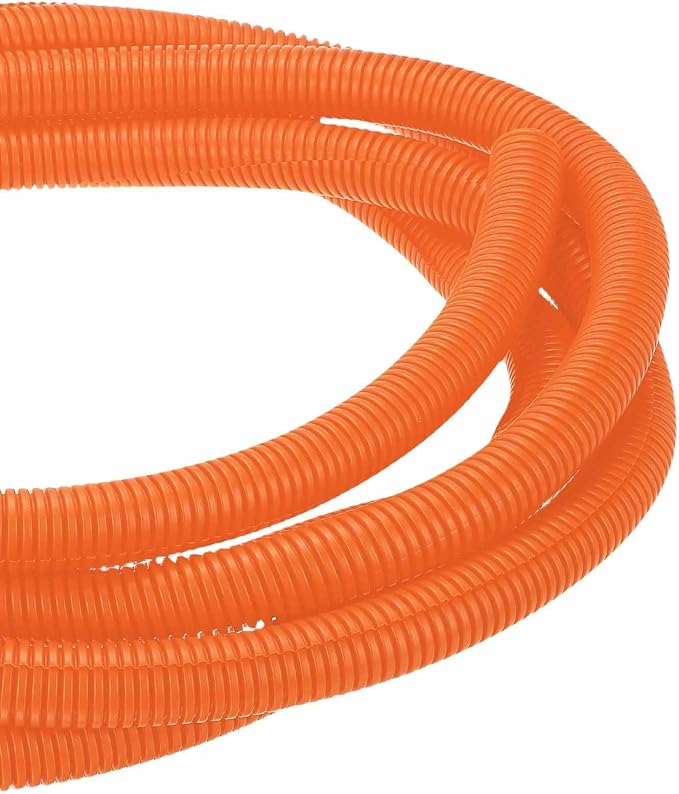 DMiotech 10ft Wire Loom Split Tubing 1 Inch(25.4mm) ID, Cord Protectors from Pet Flexible Conduit Cable Management for Office Home Garden, Orange