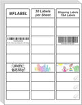 MFLABEL Address Label, 1" x2-5/8 Mailing Sticker, 30-UP White Shipping Labels for Inkjet or Laser Printer, 480000 Sticker Labels (16000 Sheets), 30 Label per Sheet