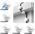Maveek 5 Sets Magnetic Cable Management Clips with Discs, Adhesive Cable Holder Electrical Wire Clips Cord Organizer for Desktop Wall Kitchen USB LAN Type-c (White)
