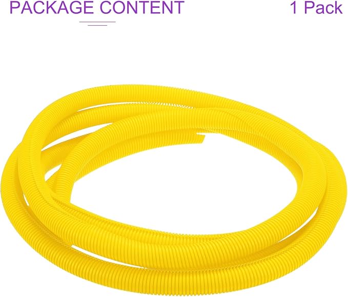 DMiotech 20ft Wire Loom Split Tubing 1 1/4 Inch(31.8mm) ID, Cord Protectors from Pet Flexible Conduit Cable Management for Office Home Garden, Yellow