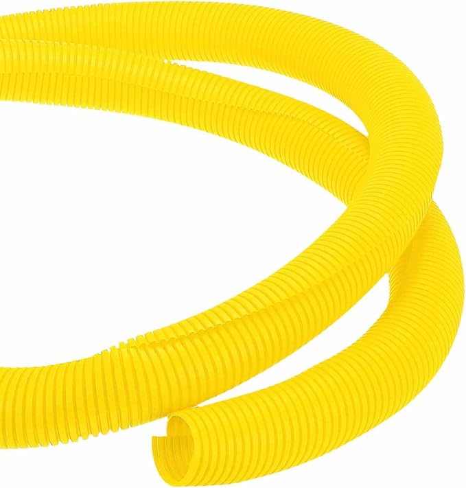 DMiotech 10ft Wire Loom Split Tubing 2 Inch(50.8mm) ID, Cord Protectors from Pet Flexible Conduit Cable Management for Office Home Garden, Yellow