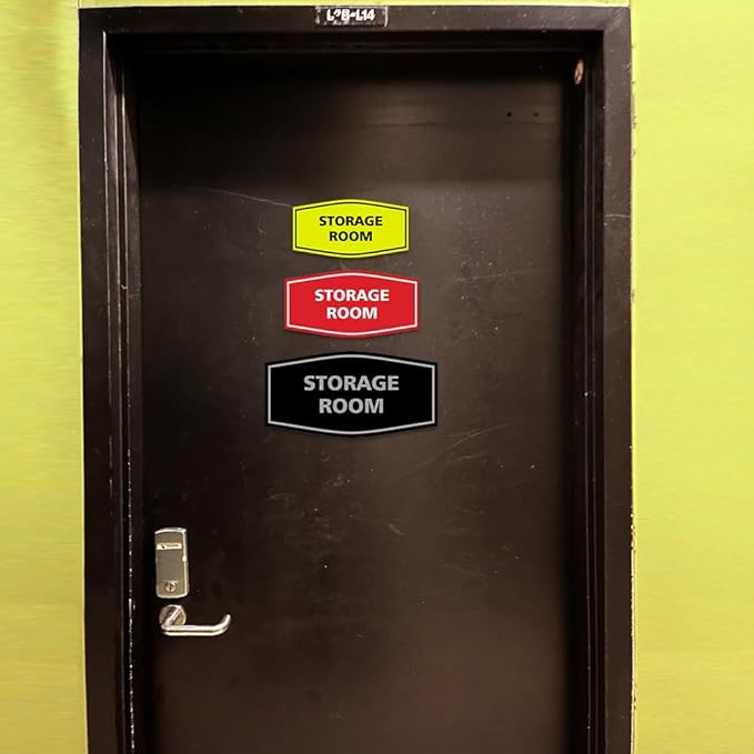 Signs ByLITA Fancy Storage Room Sign (Red) - Large 10 Pack