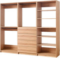 Maykoosh Closet System Organizer - Customizable Walk-in Wardrobe Storage Oak/Model ADE 3 Closet