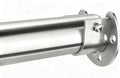 Premium Stainless Steel Closet Rod 1.0mm/1.3", Heavy Duty Adjustable Hanging Bar for Clothes Organization, No-Splice 1-Piece Telescoping Design (Silver, 26.9" - 46.9")