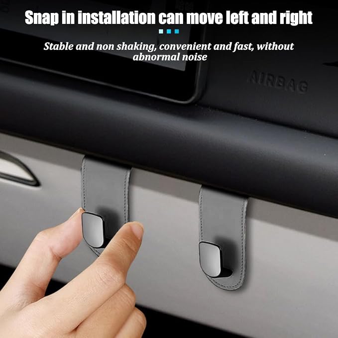 Car Co-Pilot Glovebox Hook, Multifunctional Passenger Seat Glovebox Hanger Organizer for Purse Handbag Umbrella, Auto Interior Glove Box Hanging Storage Hook Holder, Universal Fit (Gray)