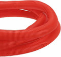 DMiotech 20ft Wire Loom Split Tubing 2 Inch(50.8mm) ID, Cord Protectors from Pet Flexible Conduit Cable Management for Office Home Garden, Red