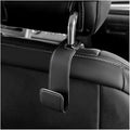Car Seat Headrest Hook, Microfiber Leather Hanger Holder Hook for Hanging Purse and Bag, Universal Vehicle Back Seat Organizer Hook for Grocery Bag Handbag Coat (Black)