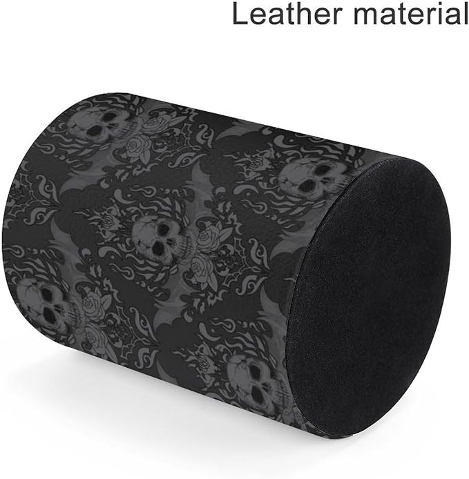 Gothic Skull Pen Holder Pencil Cup for Desk Organizer | Cute Makeup Brush Holder PU Multifunctional Office Suppliesfor Decor Home Classroom School