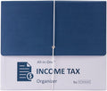 Smead All-in-One Income Tax Organizer, 12 Pockets, Flap and Cord Closure, Letter Size, Navy/White (70660)