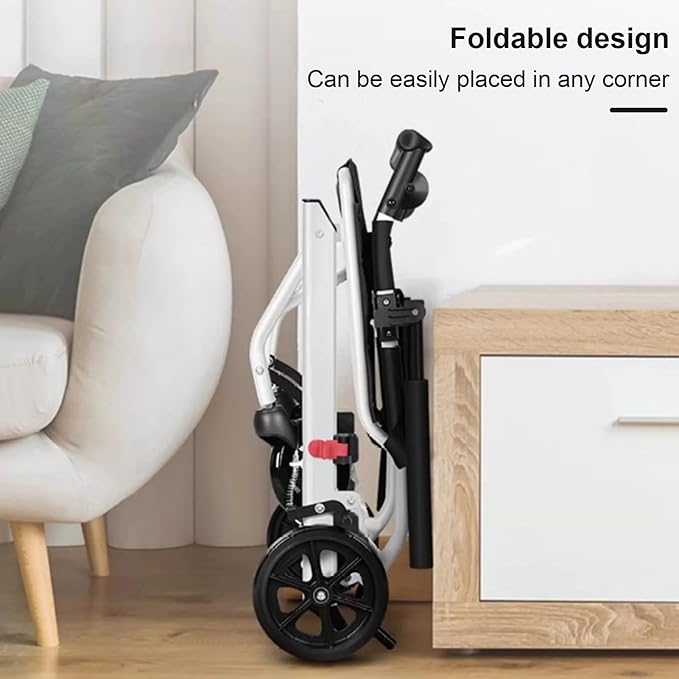 (15lb) Super Lightweight Wheelchairs for Adults，Easy to Travel, Locking Hand Brakes, User-Friendly, Folding, Portable. for Adults or Child (up to 220lbs) A